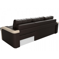 Угловой диван Марсель (экокожа коричневый бежевый) - Изображение 1